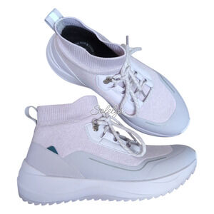 Vessi Stormburst High Womens 9 Dusk Purple Waterproof Knit Dyma-Tex Sneaker Boot